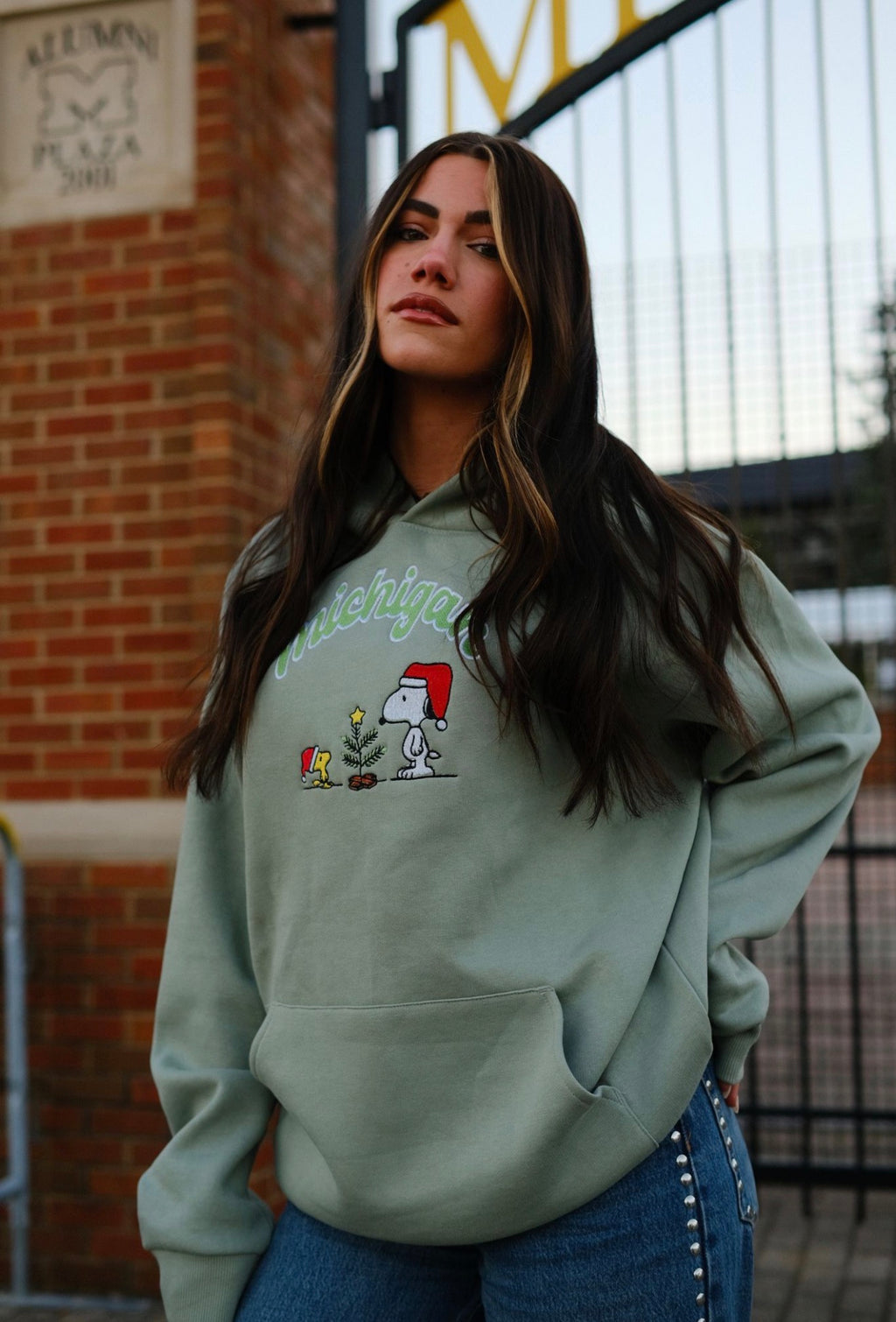 Unisex Embroidered Plant Hoodie