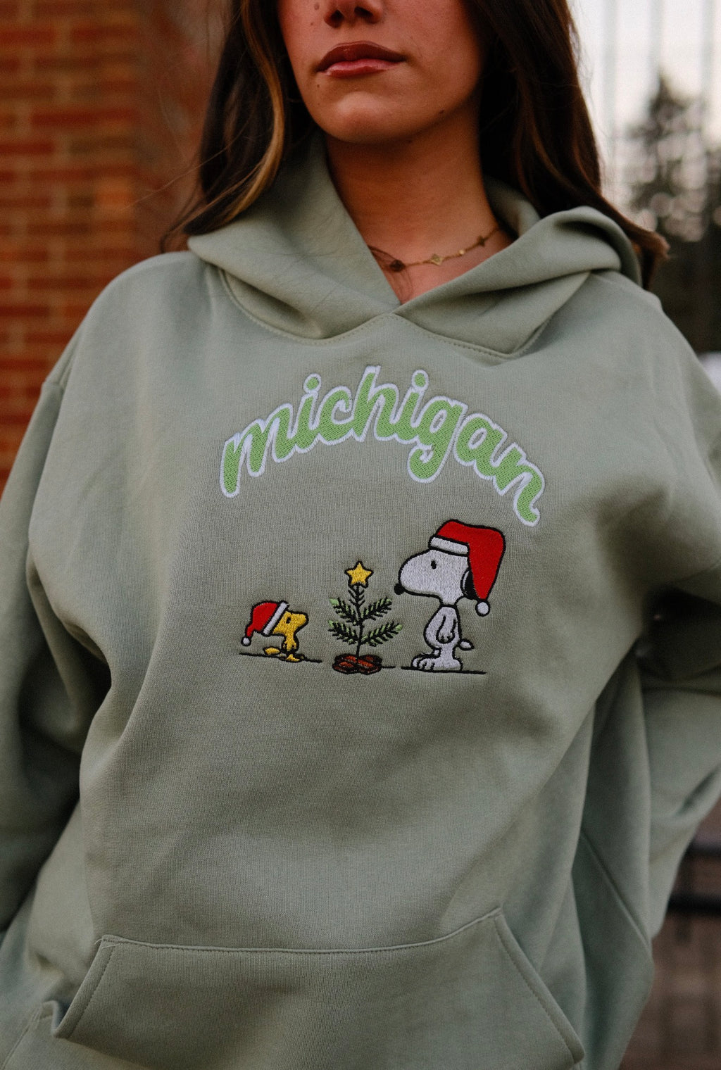 Unisex Embroidered Plant Hoodie
