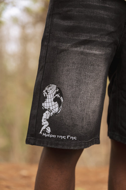 Men's Black Jorts