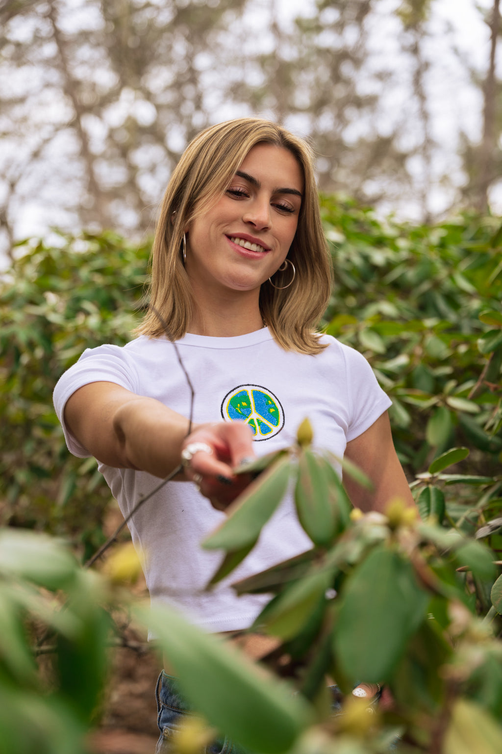 Women's Peace Earth Baby Tee