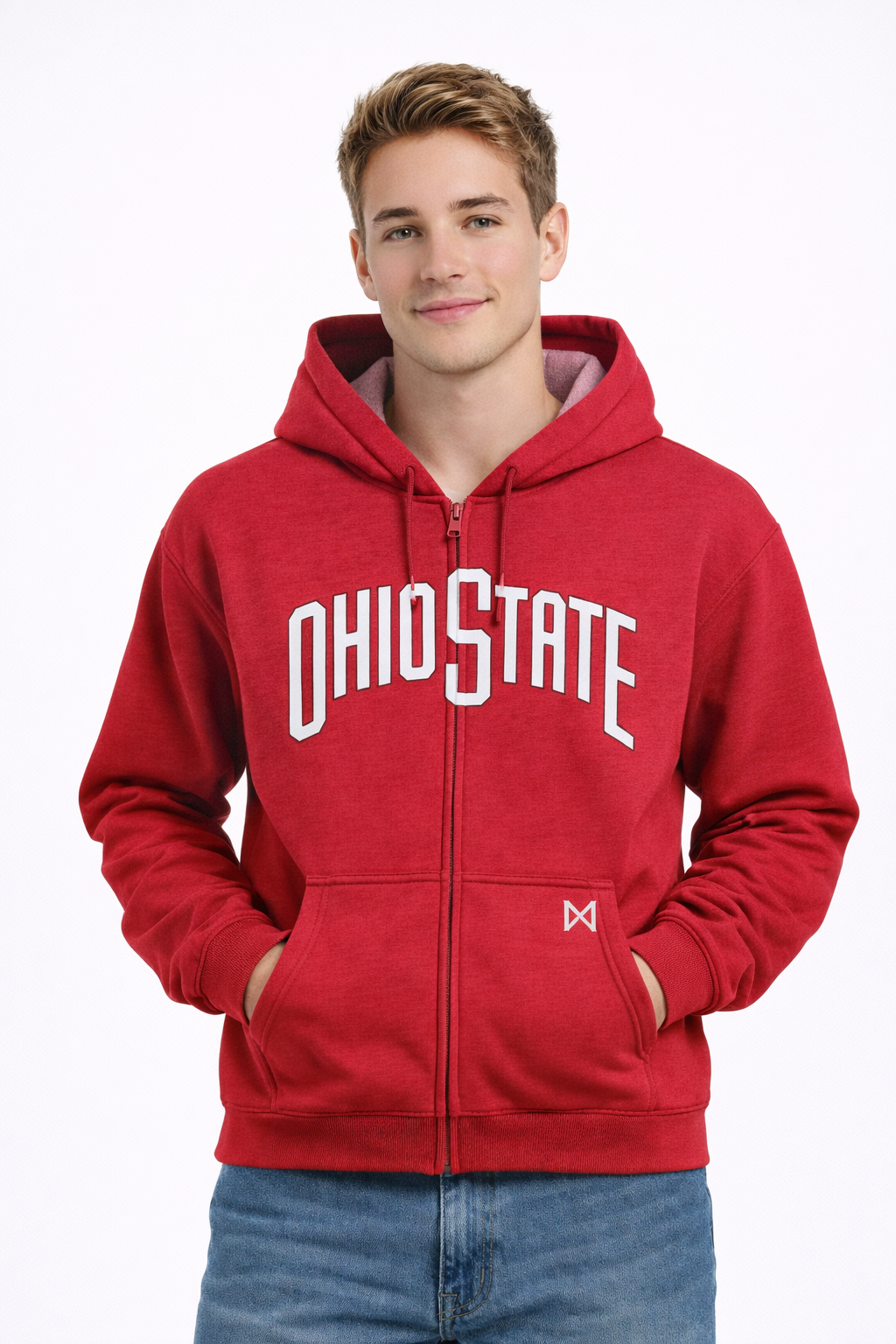 Unisex Classic College Zip-Up Hoodie