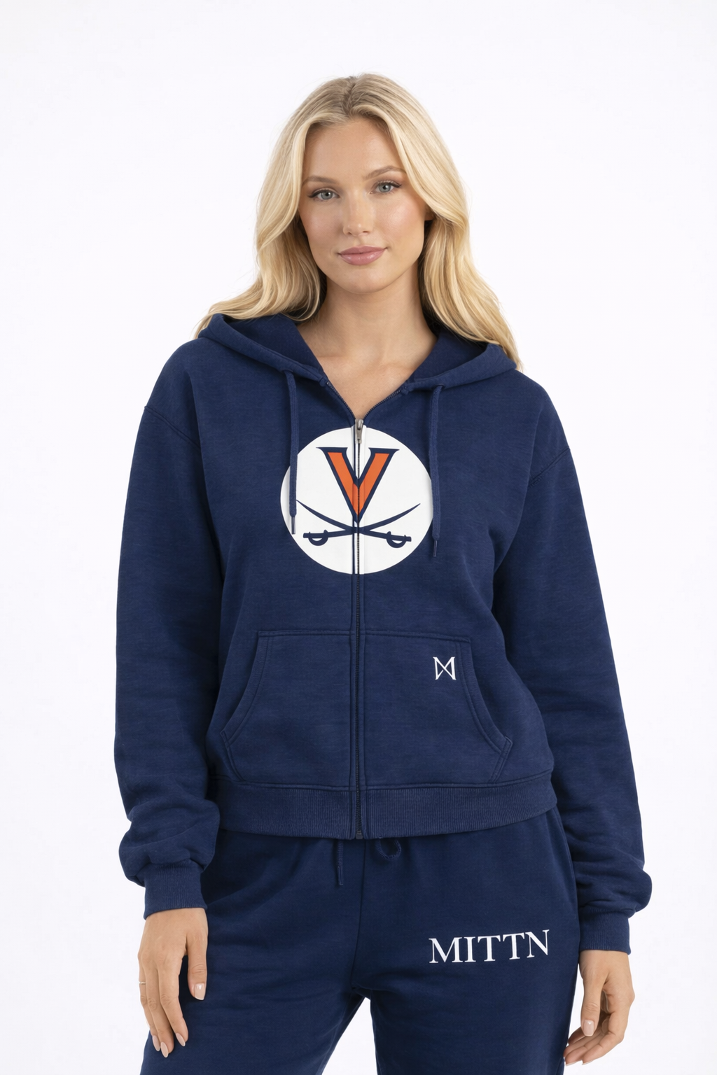 Classic MITTN x UVA Zip-Up Hoodie - Style 1