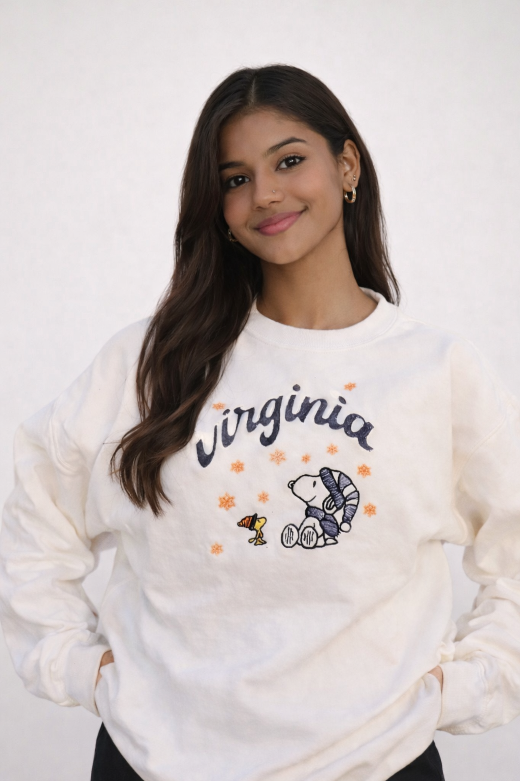 MITTN x Embroidered UVA Snoopy Blizzard Crewneck