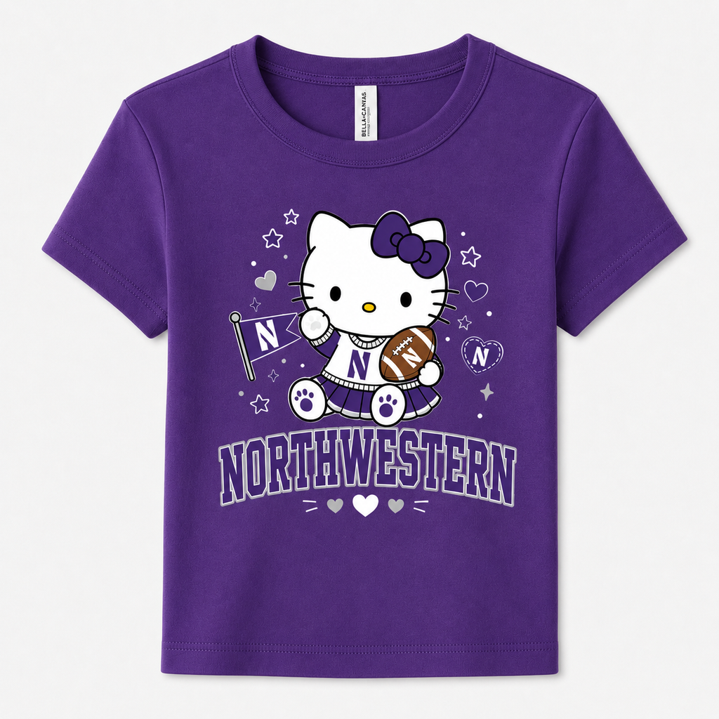 Women's College Hello Kitty Baby Tee