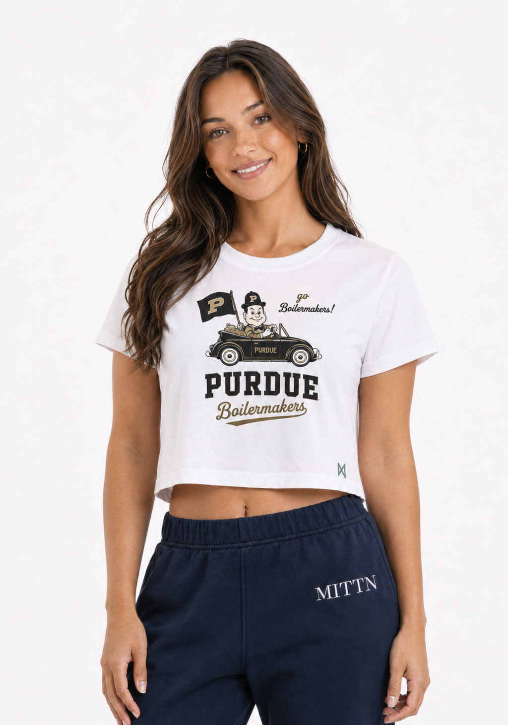 Women's College Snoopy Baby Tee