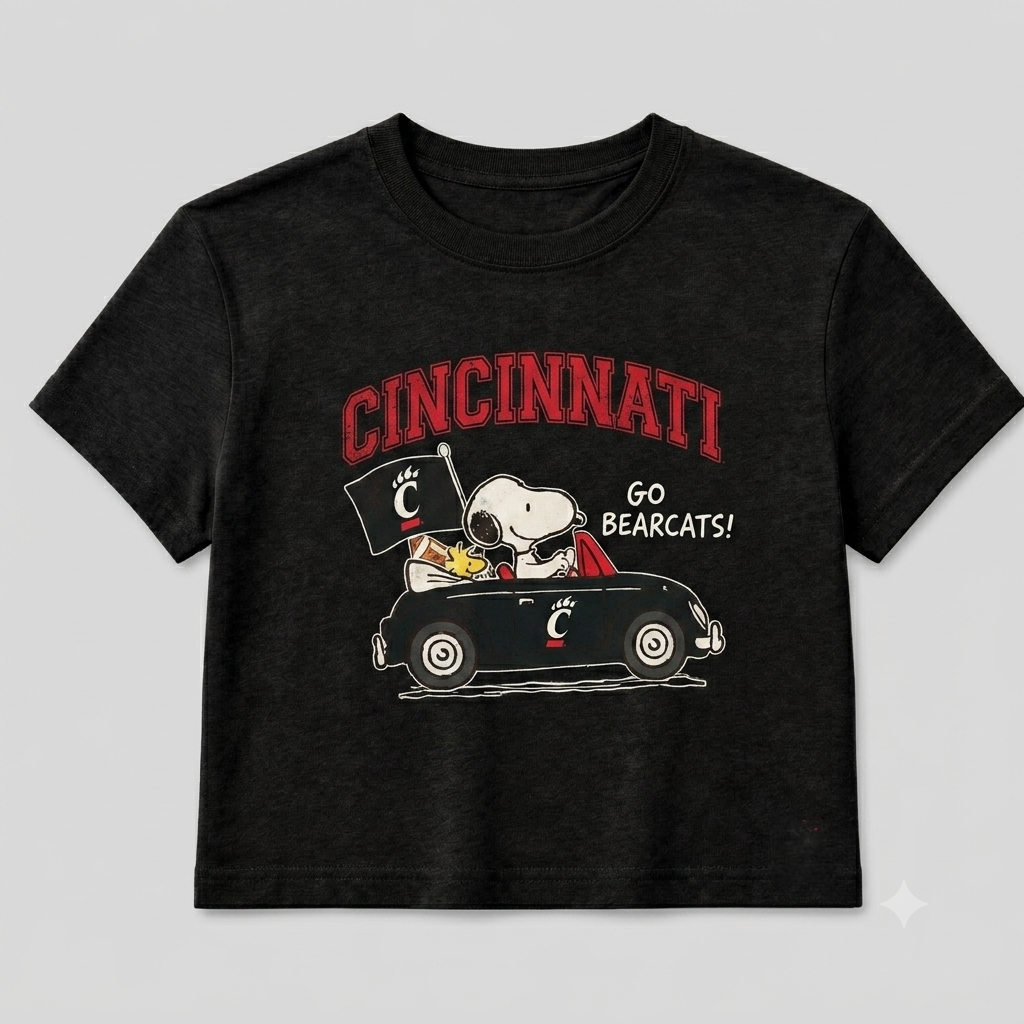 Women's College Snoopy Baby Tee
