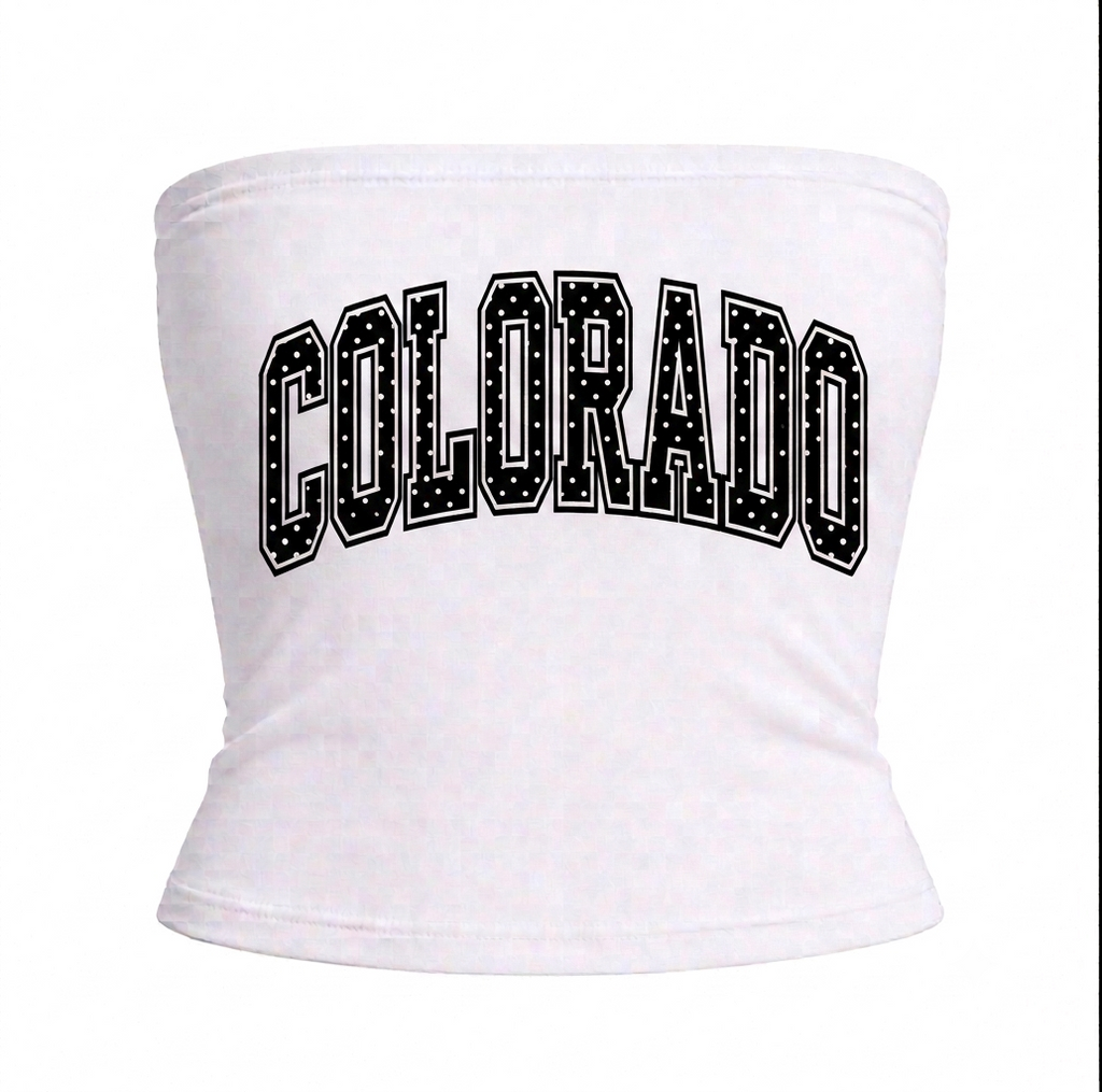 Women's Polka Dot College Tube Top