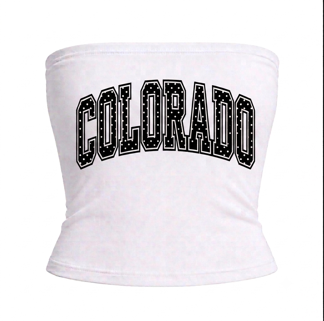 Women's Polka Dot College Tube Top