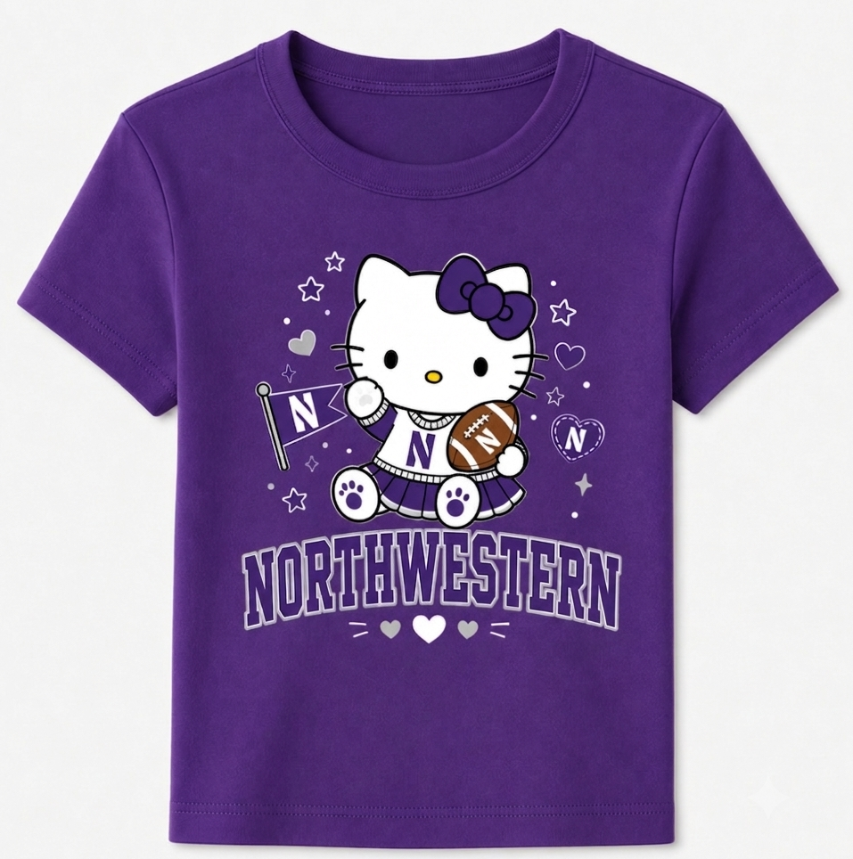 Women's College Hello Kitty Baby Tee