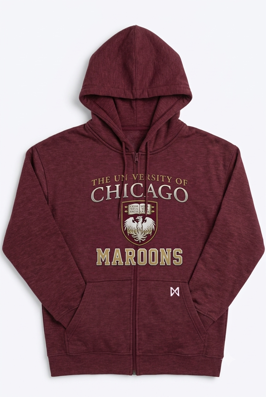 Unisex Classic College Zip-Up Hoodie