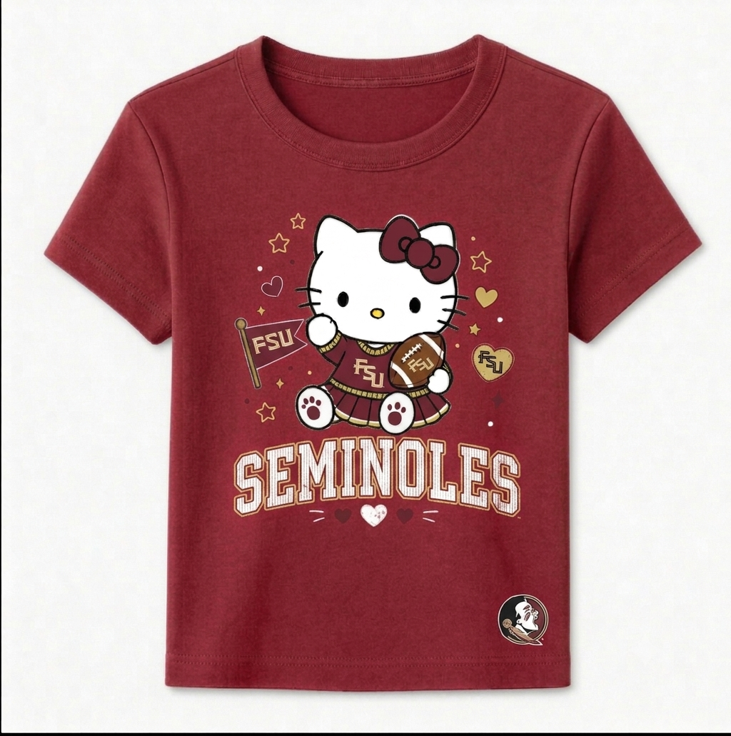 Women's College Hello Kitty Baby Tee