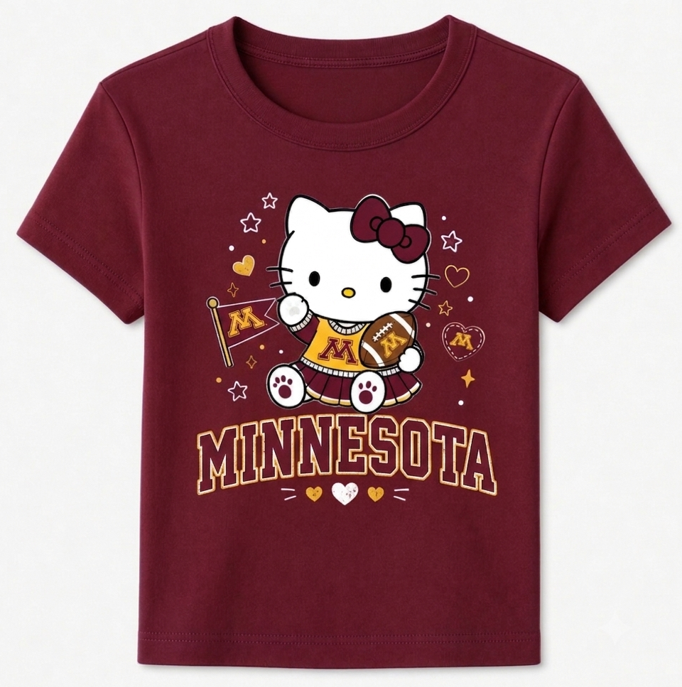 Women's College Hello Kitty Baby Tee