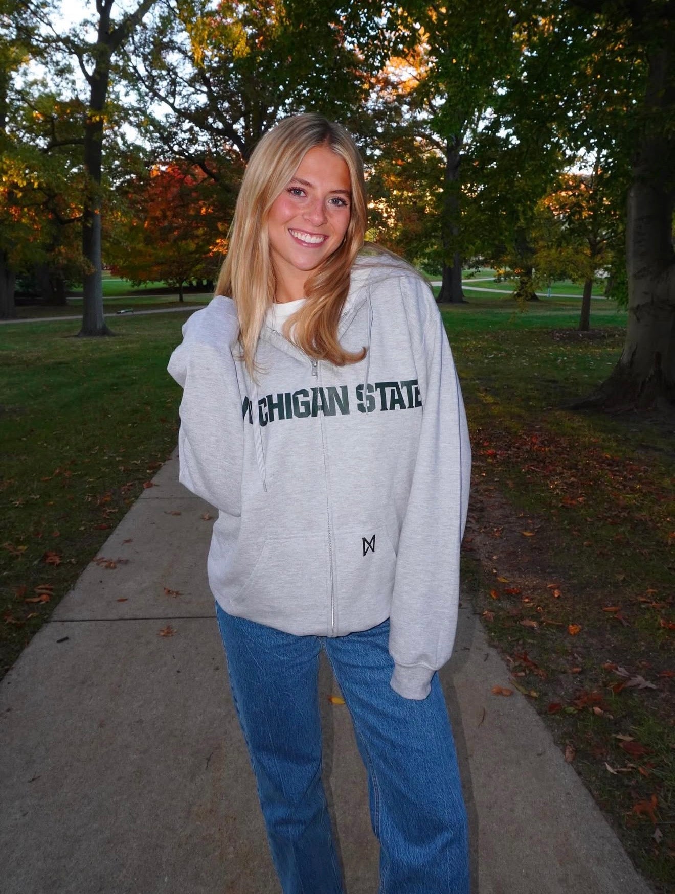 Classic MITTN x MSU Zip-Up Hoodie - Style 2
