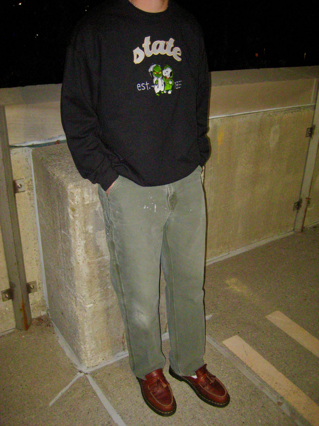 Unisex Emroidered MSU Grinch Crewneck