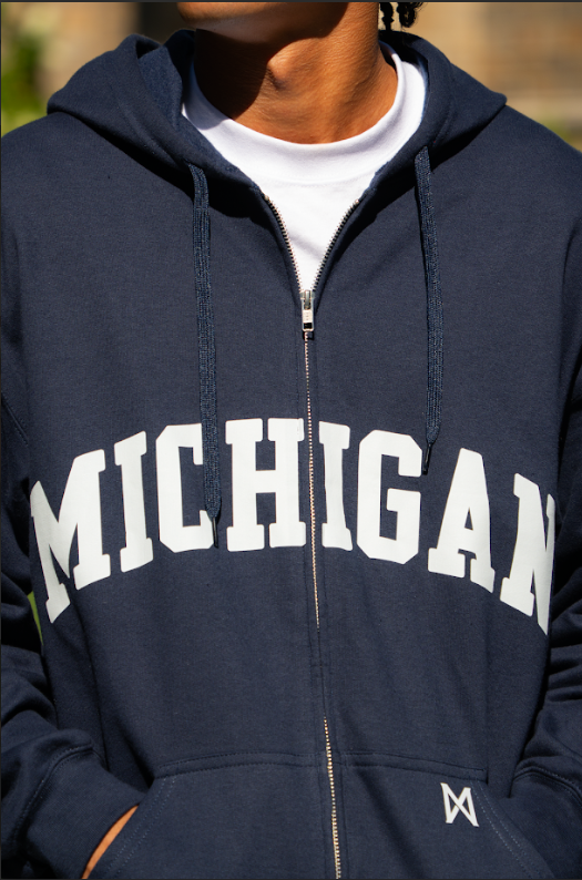 Classic MITTN x Michigan Zip-Up Hoodie
