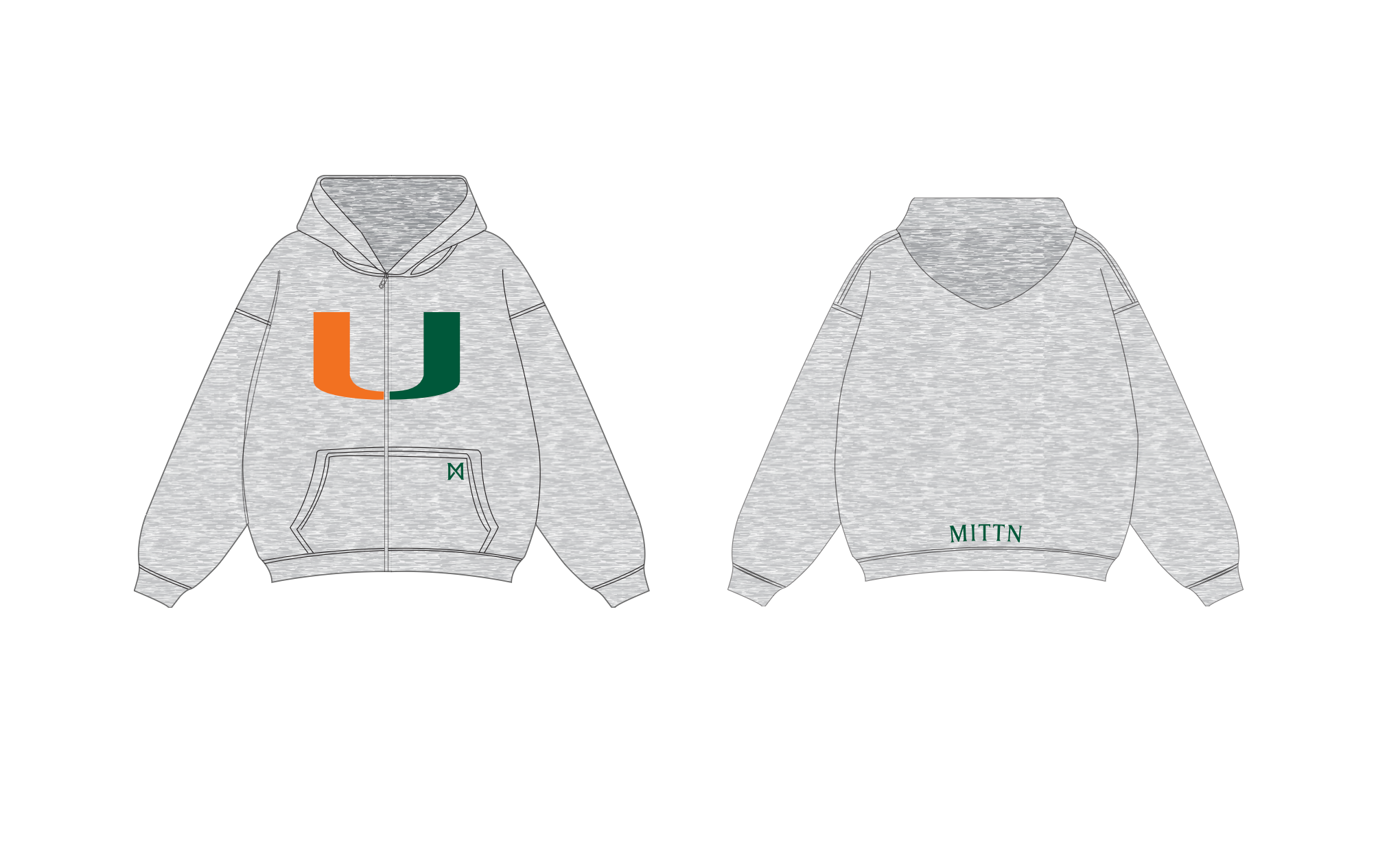 Classic MITTN x UMIAMI Zip-Up Hoodie - Style 1