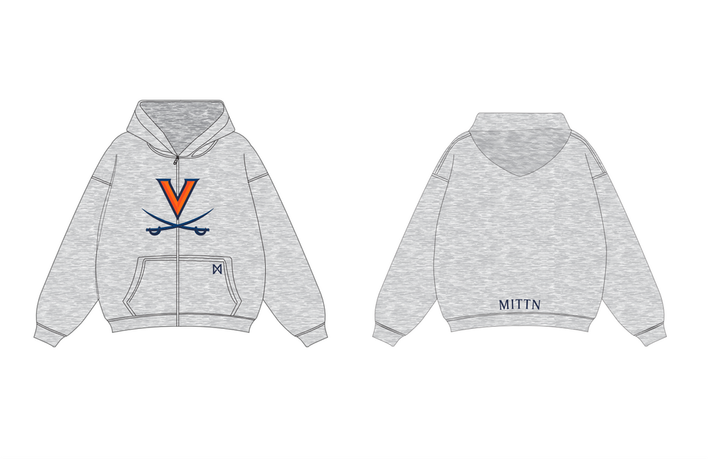 Gray hoodie with MITTN logo