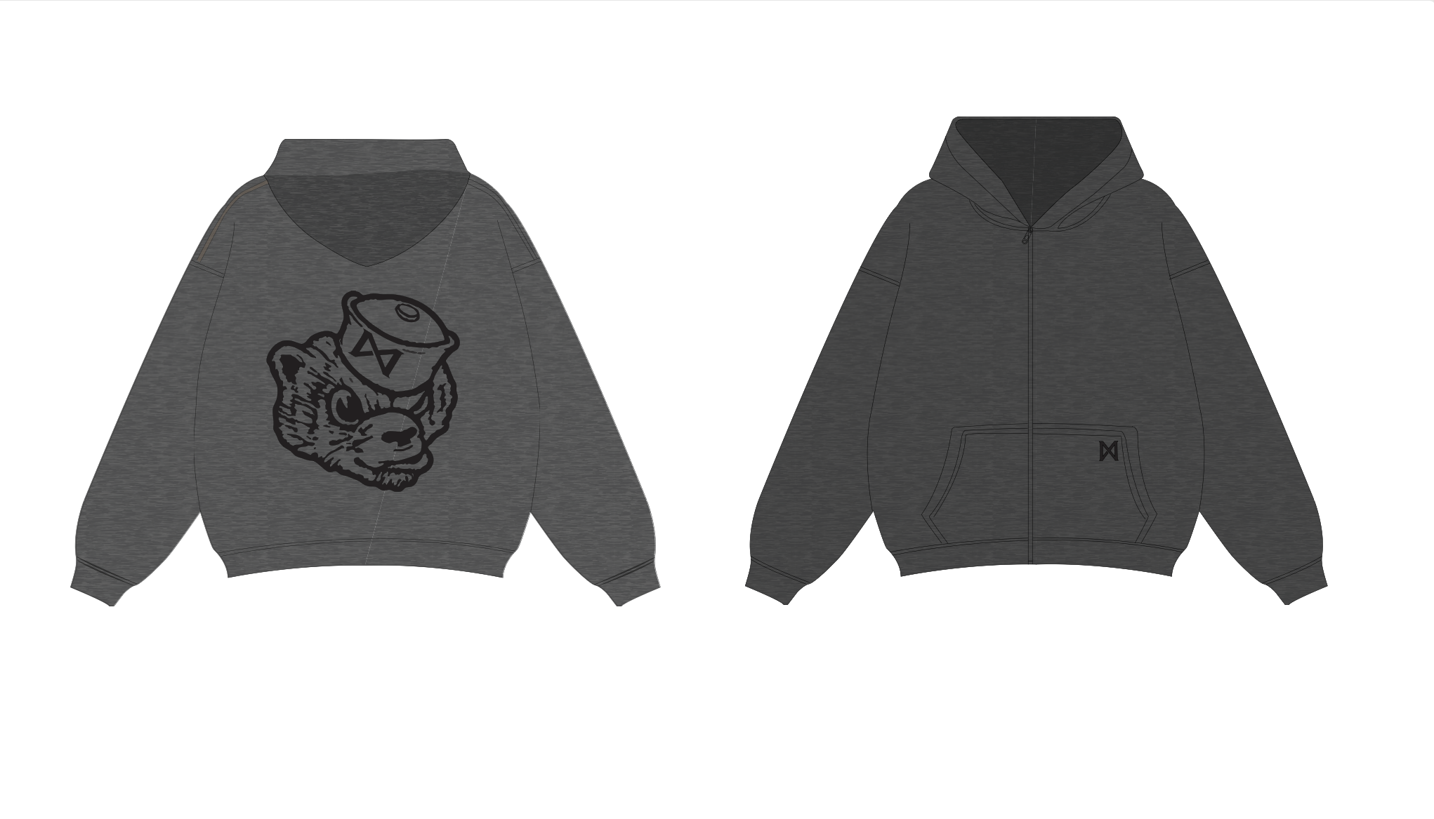 Classic MITTN x Styled Zip-Up Hoodie