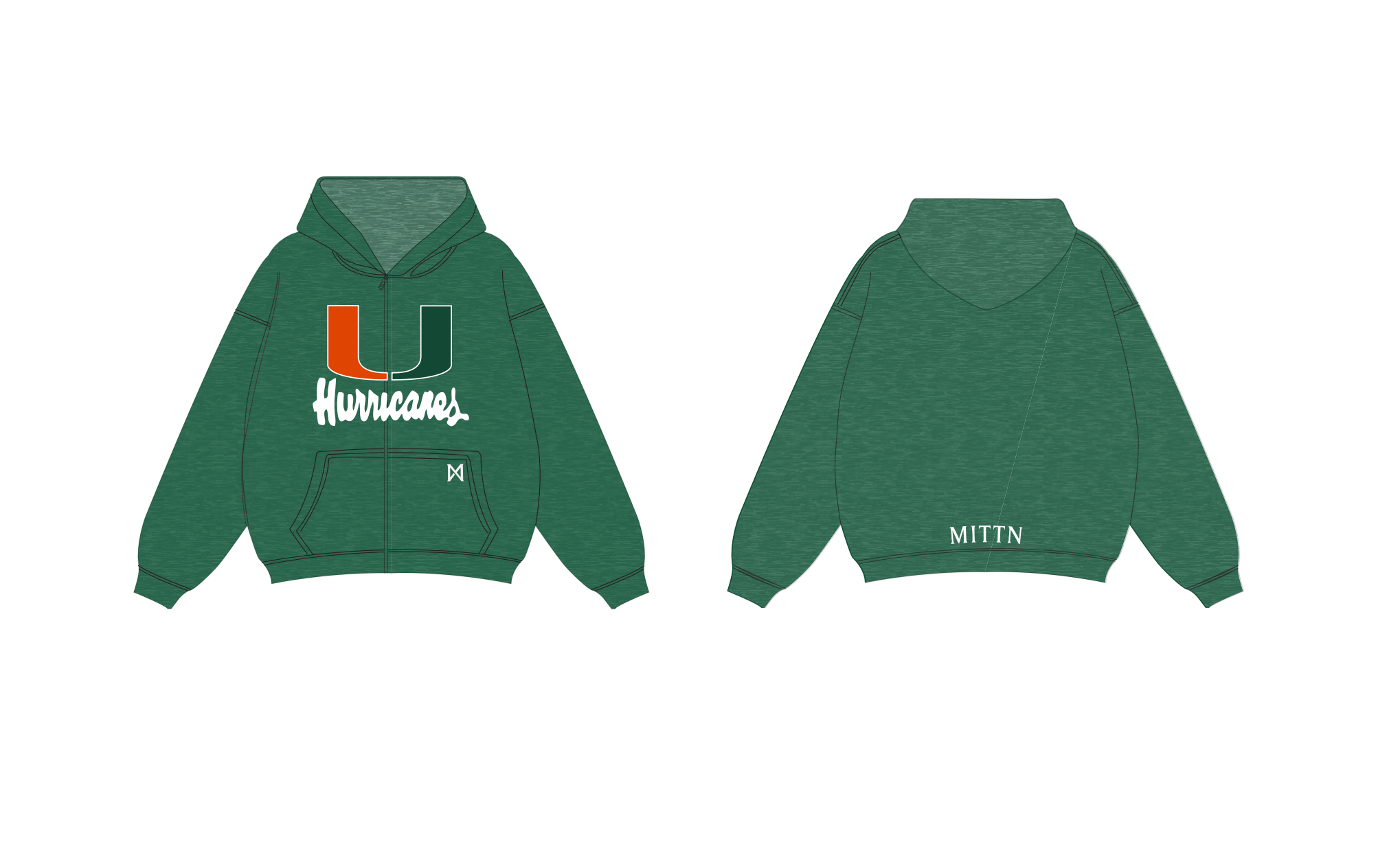 Classic MITTN x UMIAMI Zip-Up Hoodie - Style 2