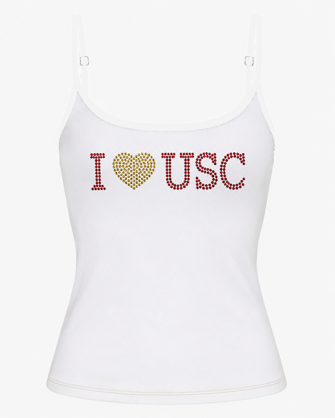 Women's I Heart College Rhinestone Tank
