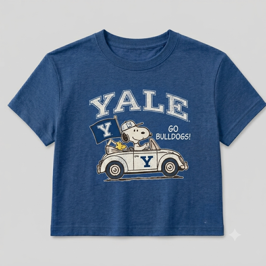 Women's College Snoopy Baby Tee
